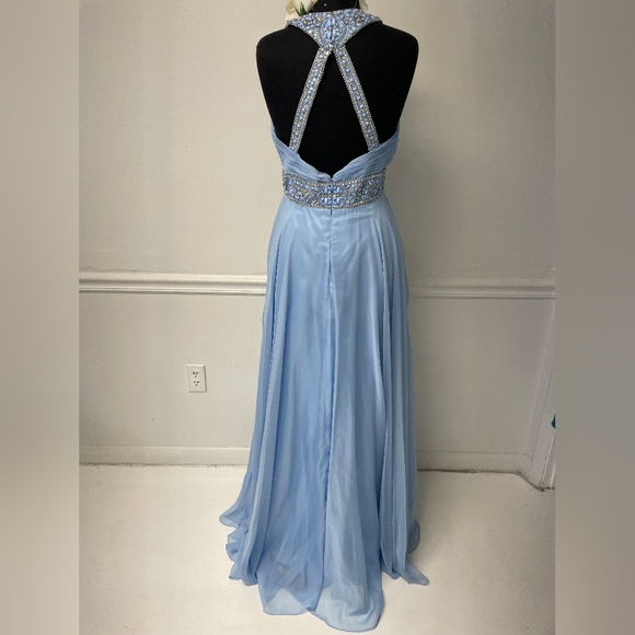 NWT Aspeed Halter Gown Size Large Perry Blue - Picture 3 of 8